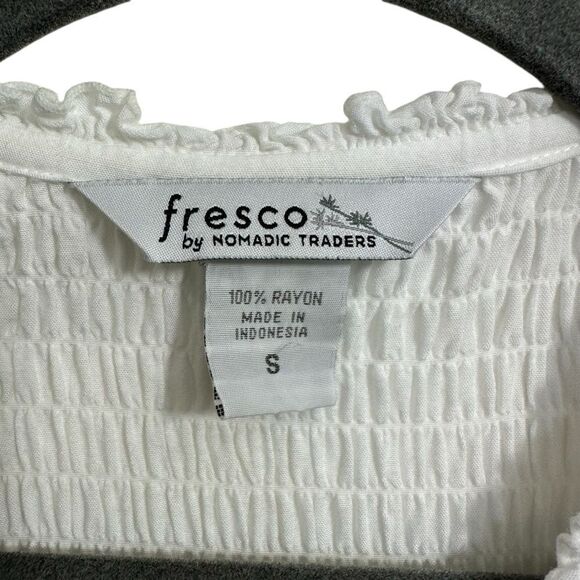 Vintage Y2K Lightweight White Crinkle Cardigan, Small - Picture 6 of 8